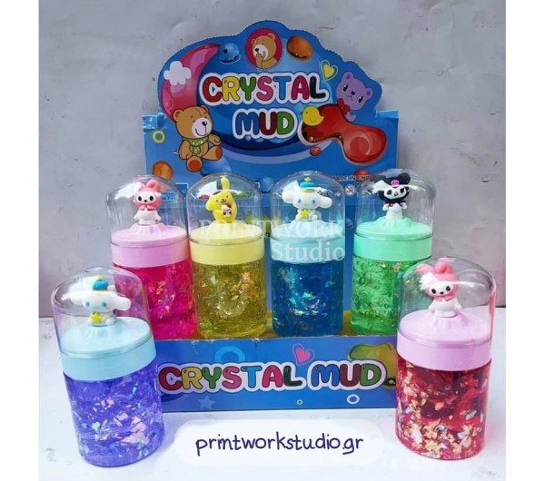 Crystal mud gold foil Slime Kuromi Sanrio